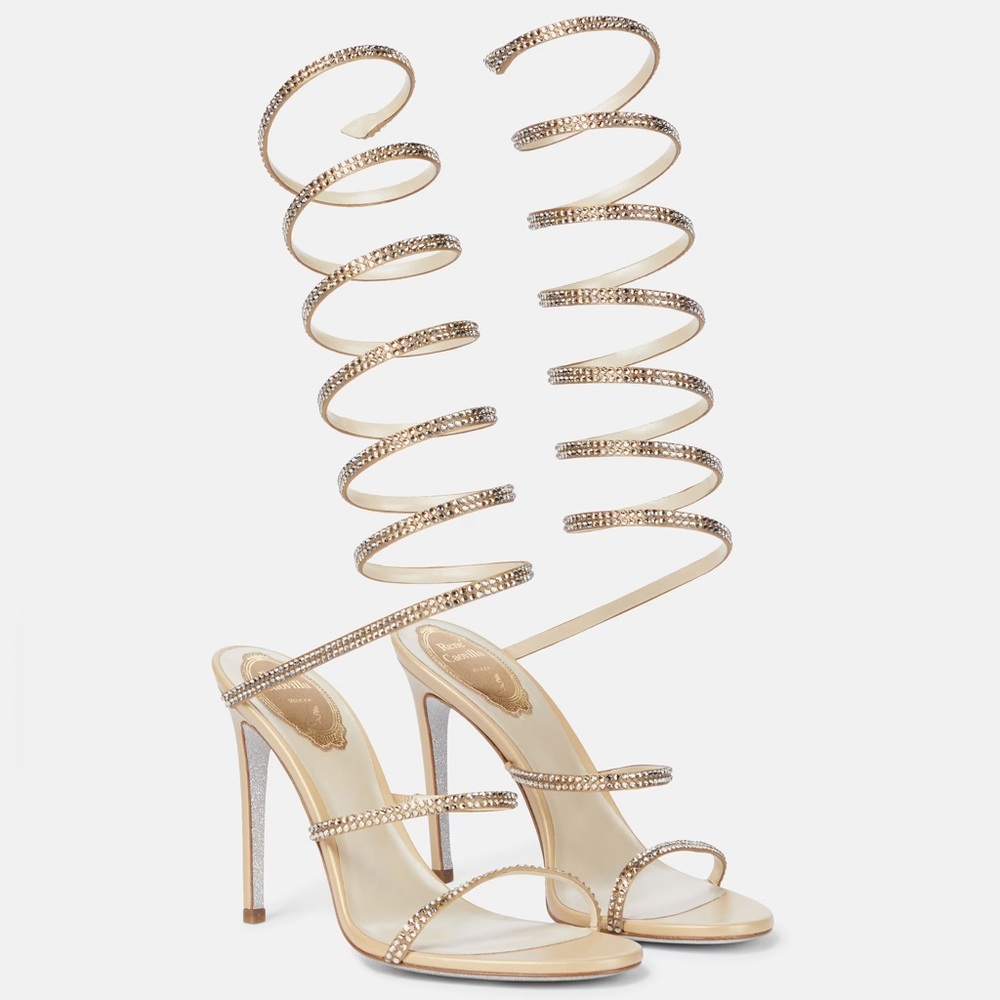 Authentic Rene Caovilla Cleo Embellished Heels